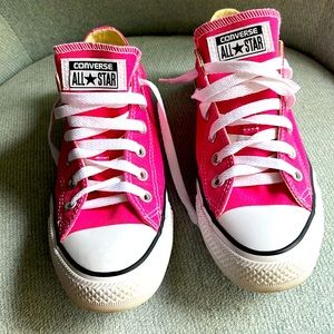 Women’s Converse Hot Pink Low Tops.